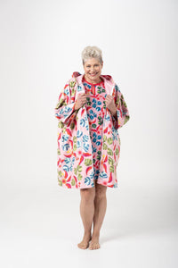 A-Line Rashie Dress pink summer spritz print