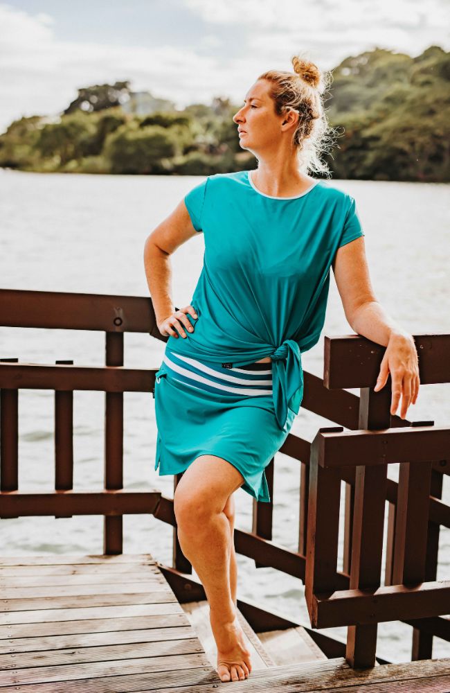 Swim Skort teal