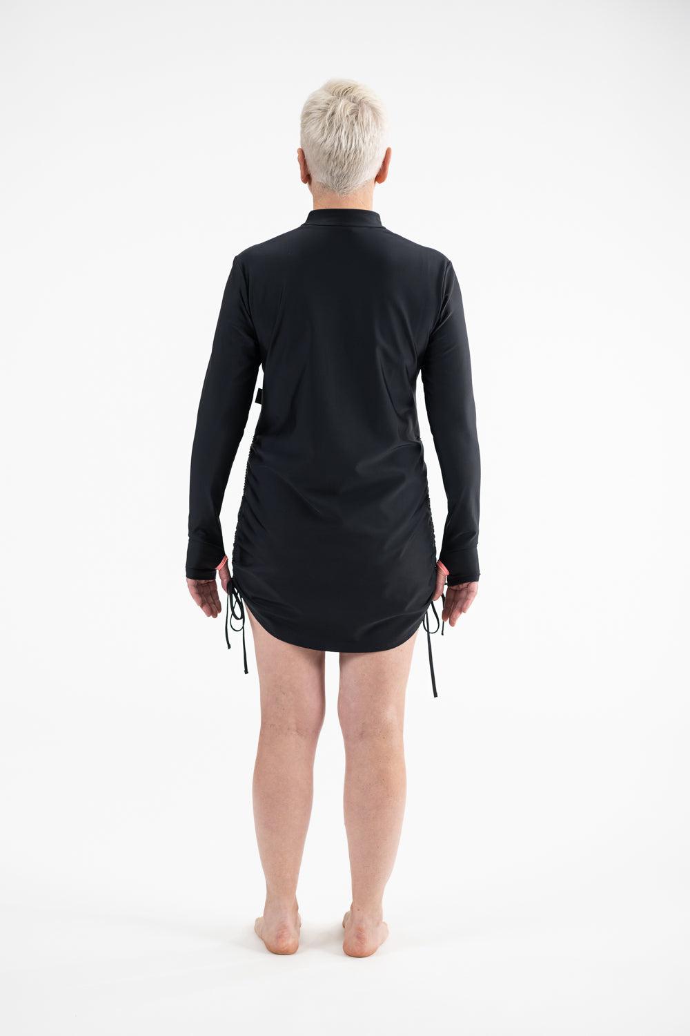 Zip Front Rashie Dress black
