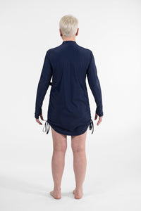 Zip Front Rashie Dress navy