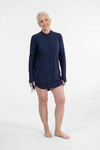 Zip Front Rashie Dress navy