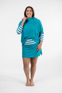 Zipper Rashie Top teal