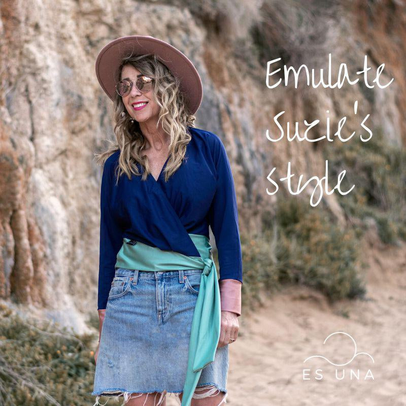 Stunning, but casual. Meet Suzie - wearing Es Una's new Crossover Top.