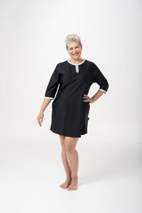 A-Line Rashie Dress black and white