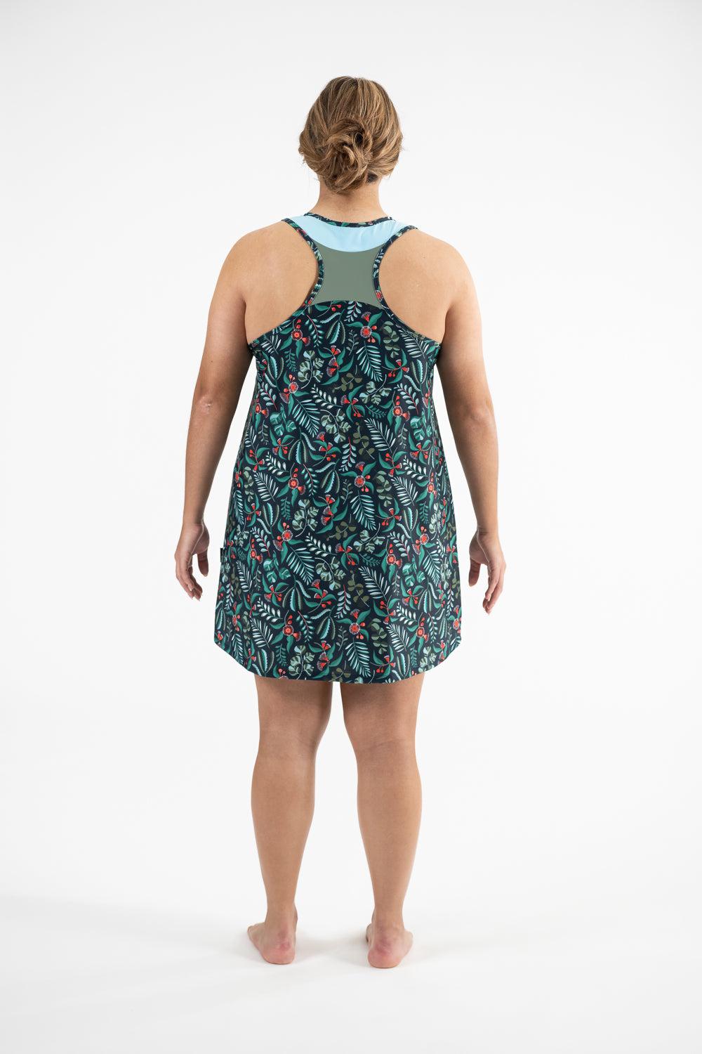 Racer Back Rashie Dress flowering gum print
