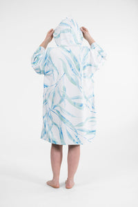 Sand Free Beach Hoodie blue gum print